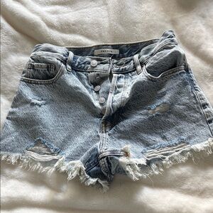 PacSun Distressed Light Blue Jean Shorts